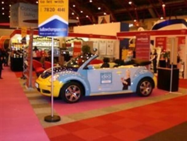 Show stand with VW car
